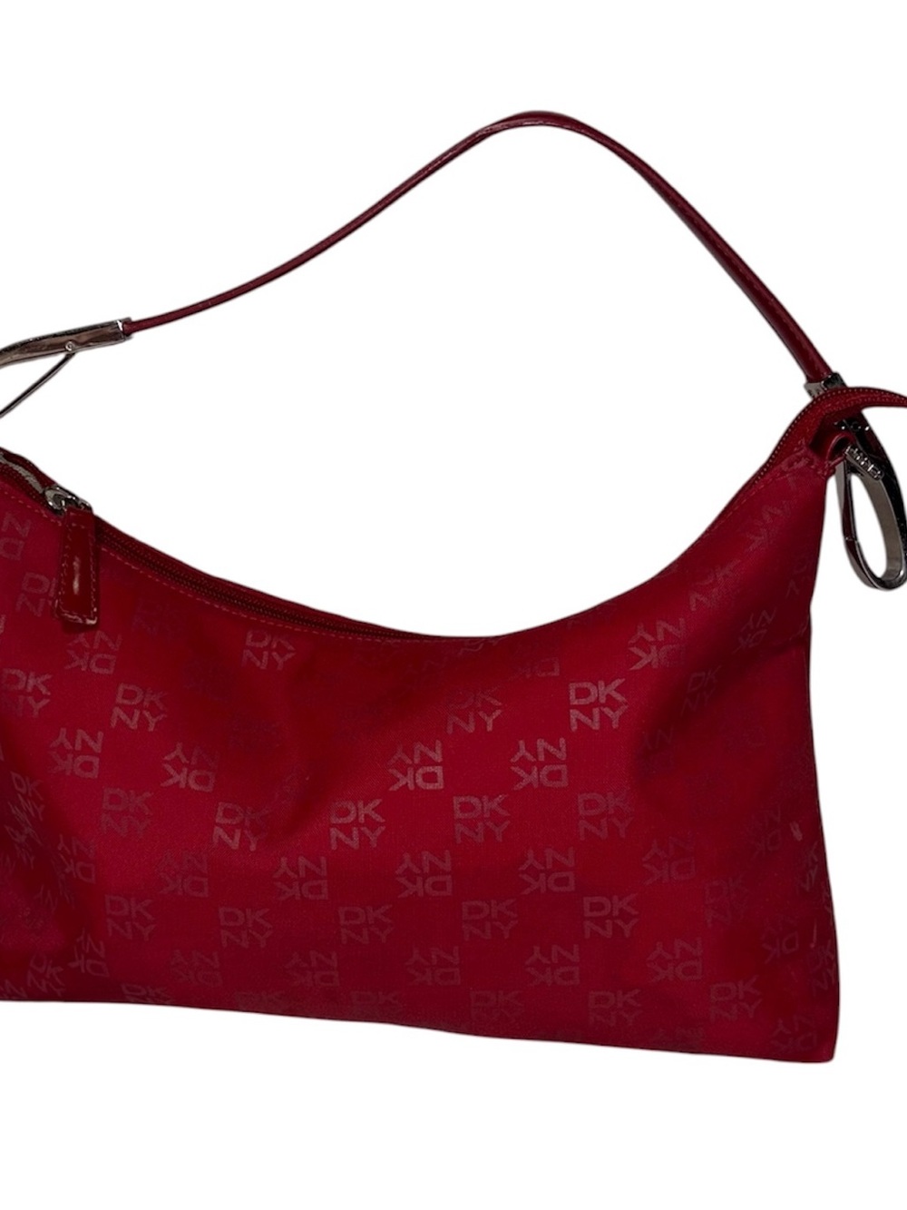 DKNY Red Logo Jacquard Shoulder Bag